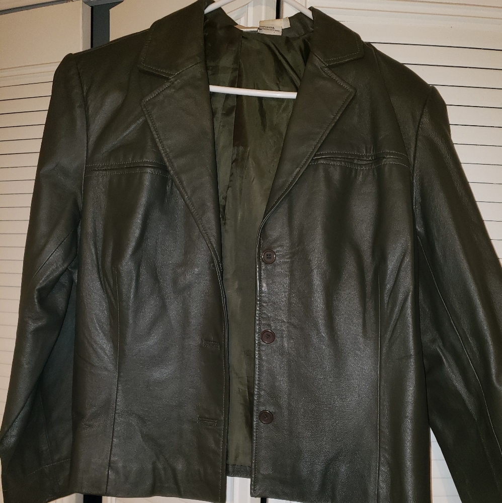 Genuine Leather Blazer